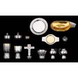 (BIDDING ONLY ON CARLOBONTE.BE) A collection of modernist silver-plated catholic liturgical items