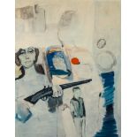 Pol Mara (1920-1998), 'Gun', oil on canvas, 1962, 146 x 114 cm