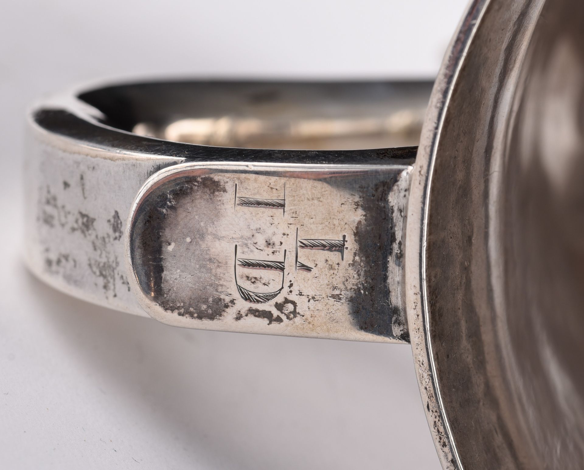 A George II silver double handled christening cup, with matching spoon, and a ditto silver-plated cu - Image 11 of 15