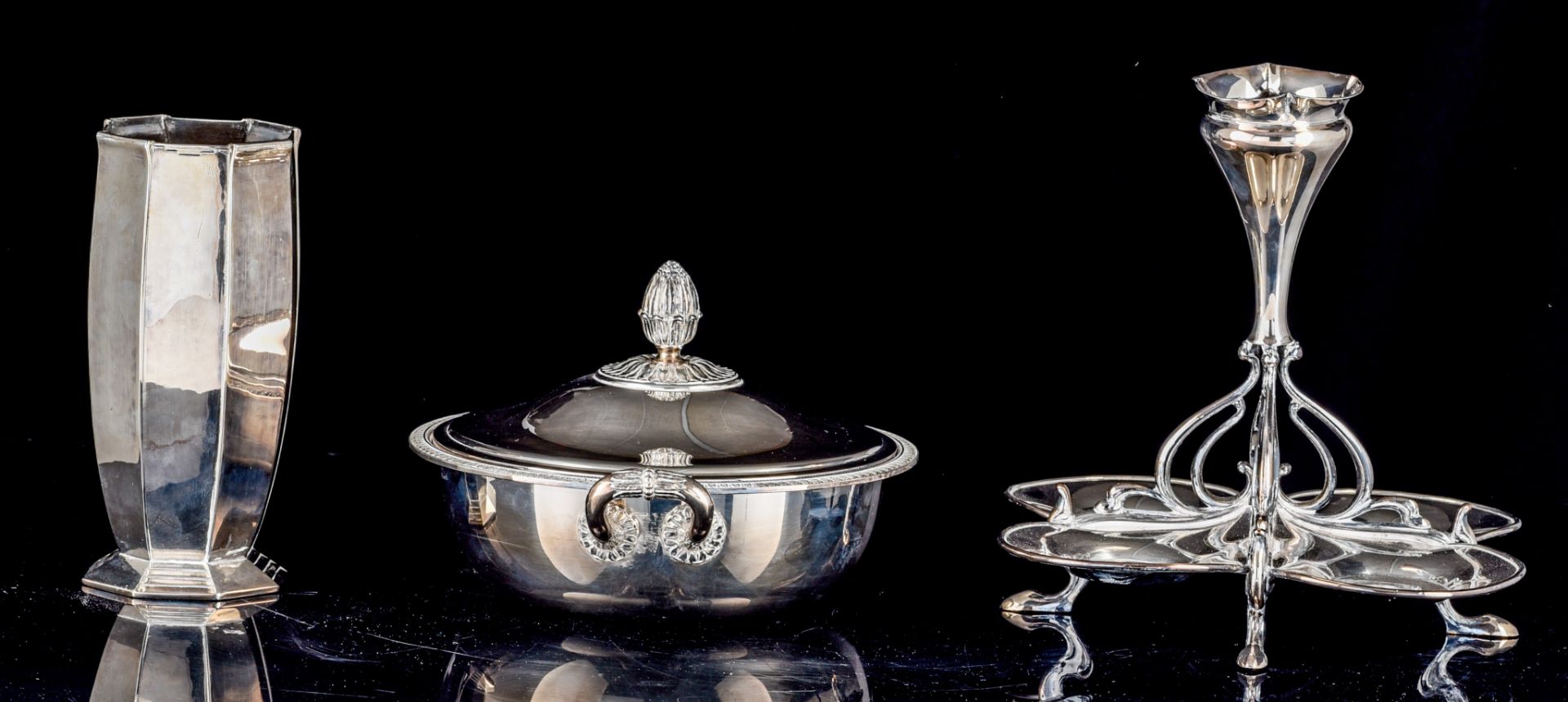 (BIDDING ONLY ON CARLOBONTE.BE) A collection of silver-plated items, by Christofle and other, H 21,5 - Image 2 of 10
