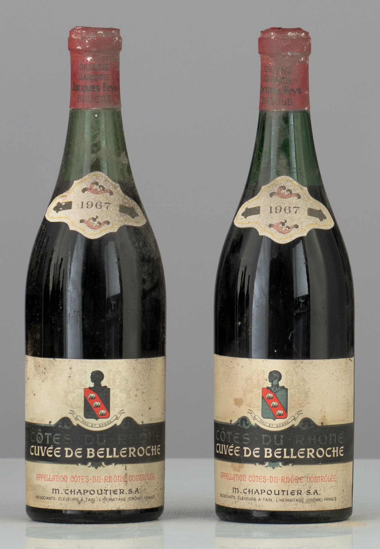 A collection of 14 bottles of CÙtes-du-Rhone, Cuvee de Belleroche, 1967, bottled by Jacques Feys, Br - Image 4 of 6