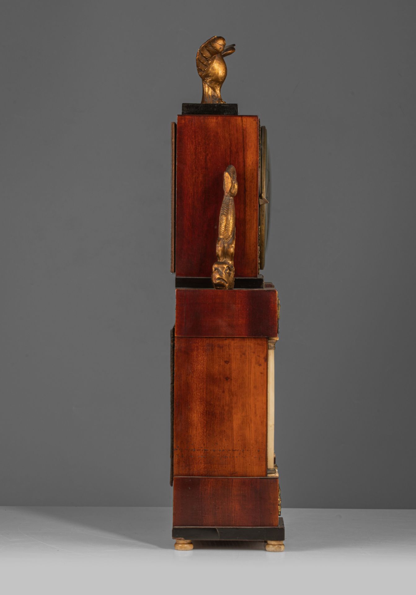 A Viennese Biedermeier automaton mantle clock, early 19thC, H 64 - W 37 cm - Image 4 of 10