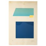 (BIDDING ONLY ON CARLOBONTE.BE) Joe Colombo, abstract geometry, silkscreen on paper, 48 x 63 cm