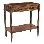 A Neoclassical style table vitrine or bijouterie cabinet, H 90 - W 85 - D 46 cm