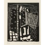 (BIDDING ONLY ON CARLOBONTE.BE) Fred Bervoets (1942), untitled, linocut, N∞ 4/29, 16 x 20 cm