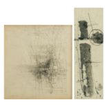 (BIDDING ONLY ON CARLOBONTE.BE) Jules Lismonde 1908-2001), two abstract drawings, 10 x 27,5 - 21 x 2