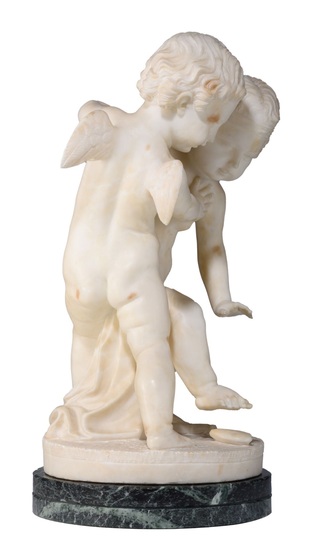 After Etienne Falconet (1716-1791), 'Bataille pour l'amour', alabaster, H 45 cm - Bild 5 aus 11