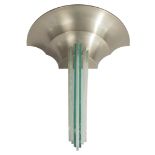An Art Deco '652' wall light by Jean Perzel, glass and lacquered metal, H 60 - W 50 cm