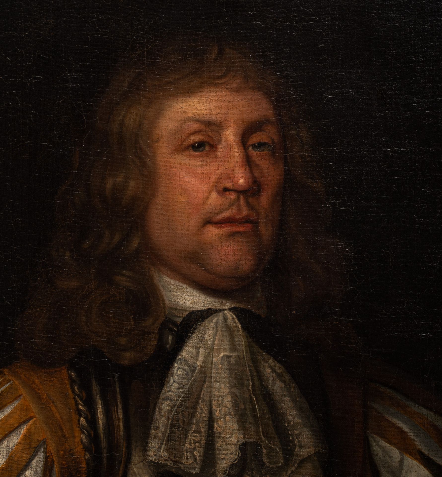 The portrait of an important Dutch (?) nobleman wearing an armour, mid 17thC, oil on canvas, 104 x 1 - Bild 4 aus 6