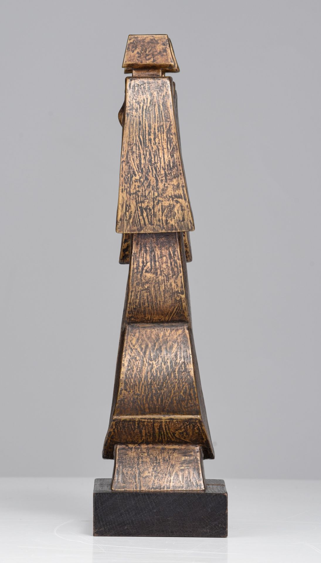 Hubert Minnebo (1940), untitled, N∞ 0/0, patinated bronze on a wooden base, H 40 - 44 cm (without - - Image 3 of 6