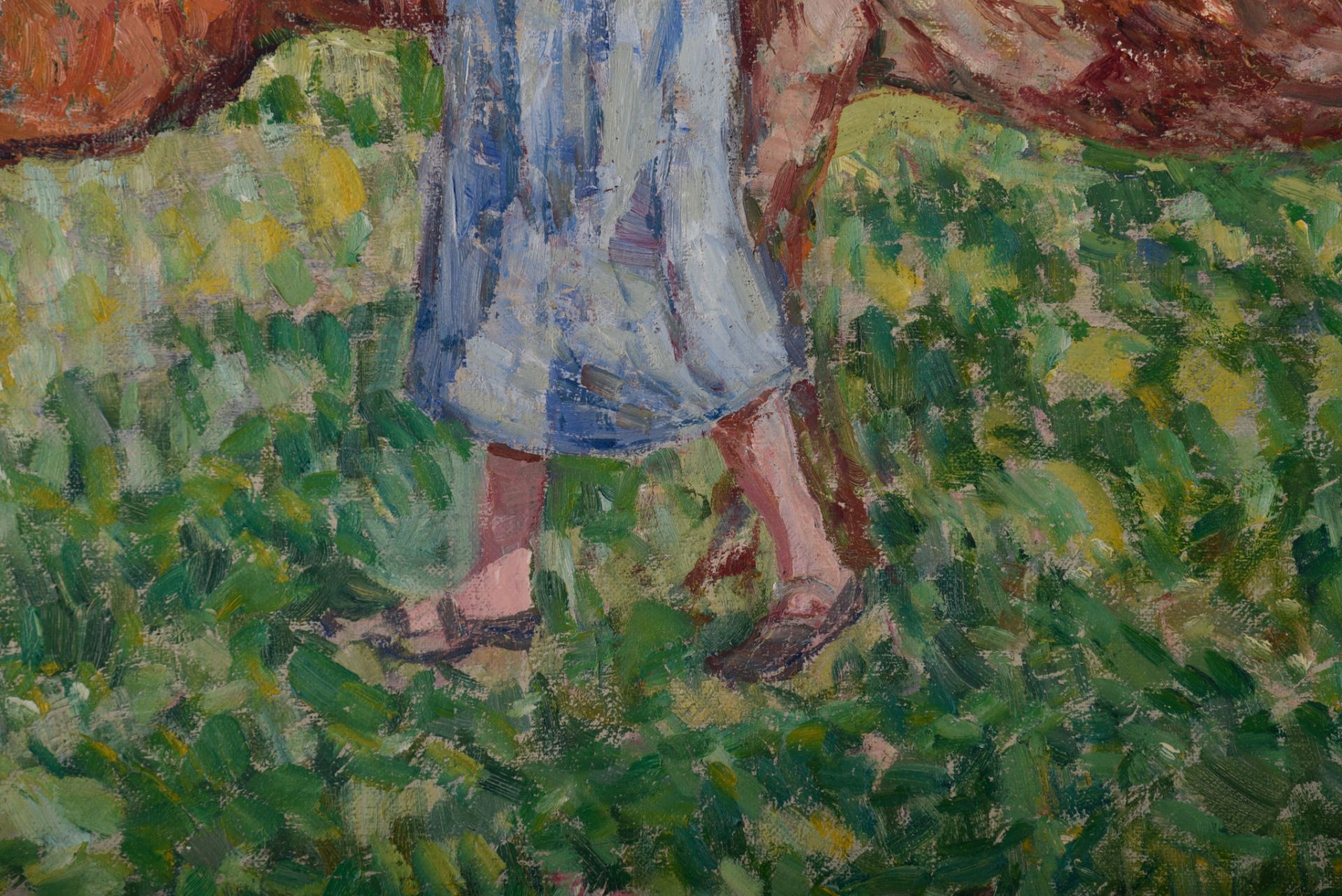 Modest Huys (1874-1932), 'Studie van lentezang - Wacken', dated 1920, oil on canvas, 65 x 100 cm - Bild 7 aus 11