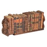 (BIDDING ONLY ON CARLOBONTE.BE) A various collection of 17th and 18thC books, presented in a charmin