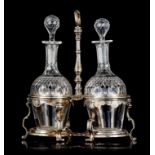 An 18thC silver cruet set, hallmarked Oudenaarde, ca 433 g, H 23 cm