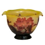 (BIDDING ONLY ON CARLOBONTE.BE) An Art Nouveau cameo glass paste vase, with floral decoration, signe