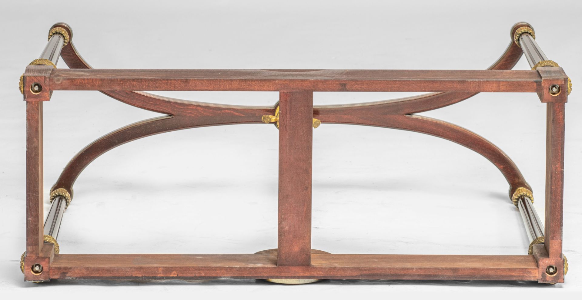 A fine Neoclassical Napoleon III console table, H 81 - W 108 - D 43 cm - Image 8 of 10