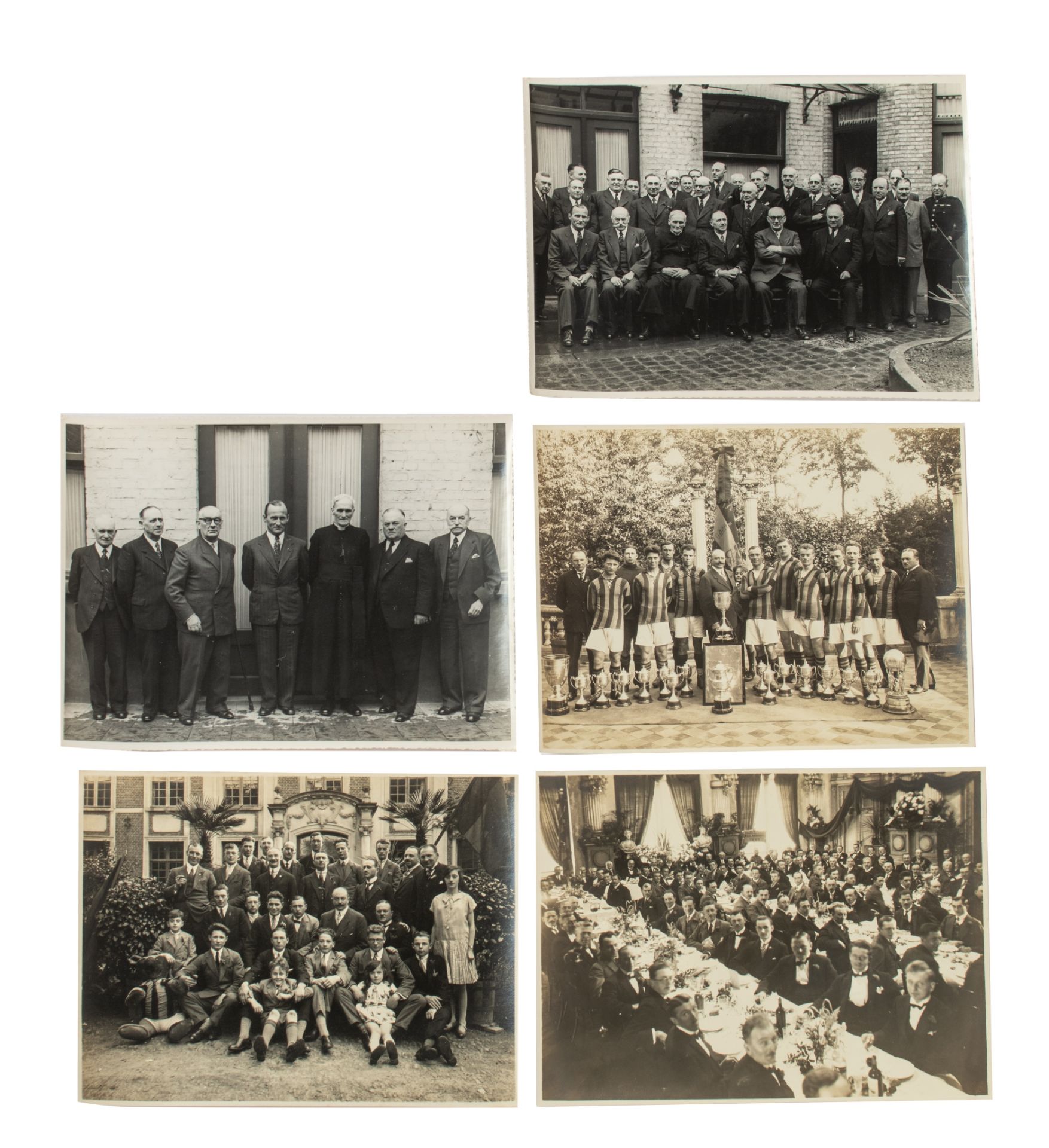 A Collection of blak and white photographs representing the history of Cercle Brugge football team d - Bild 5 aus 7