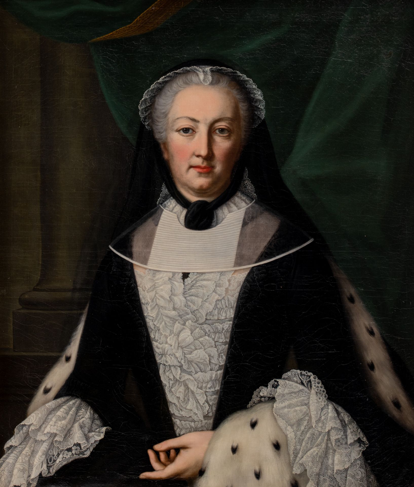 Portrait of Ann-Charlotte van Lorraine, copy from the studio of Bernard Verschooten (1728-1783), oil