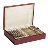 (BIDDING ONLY ON CARLOBONTE.BE) A silver-plated Solingen flatware set, marked 'Silber 100', 84 piece