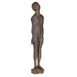 Henri Lenaerts (1923-2006), 'Le Cri', patinated bronze, H 82 cm