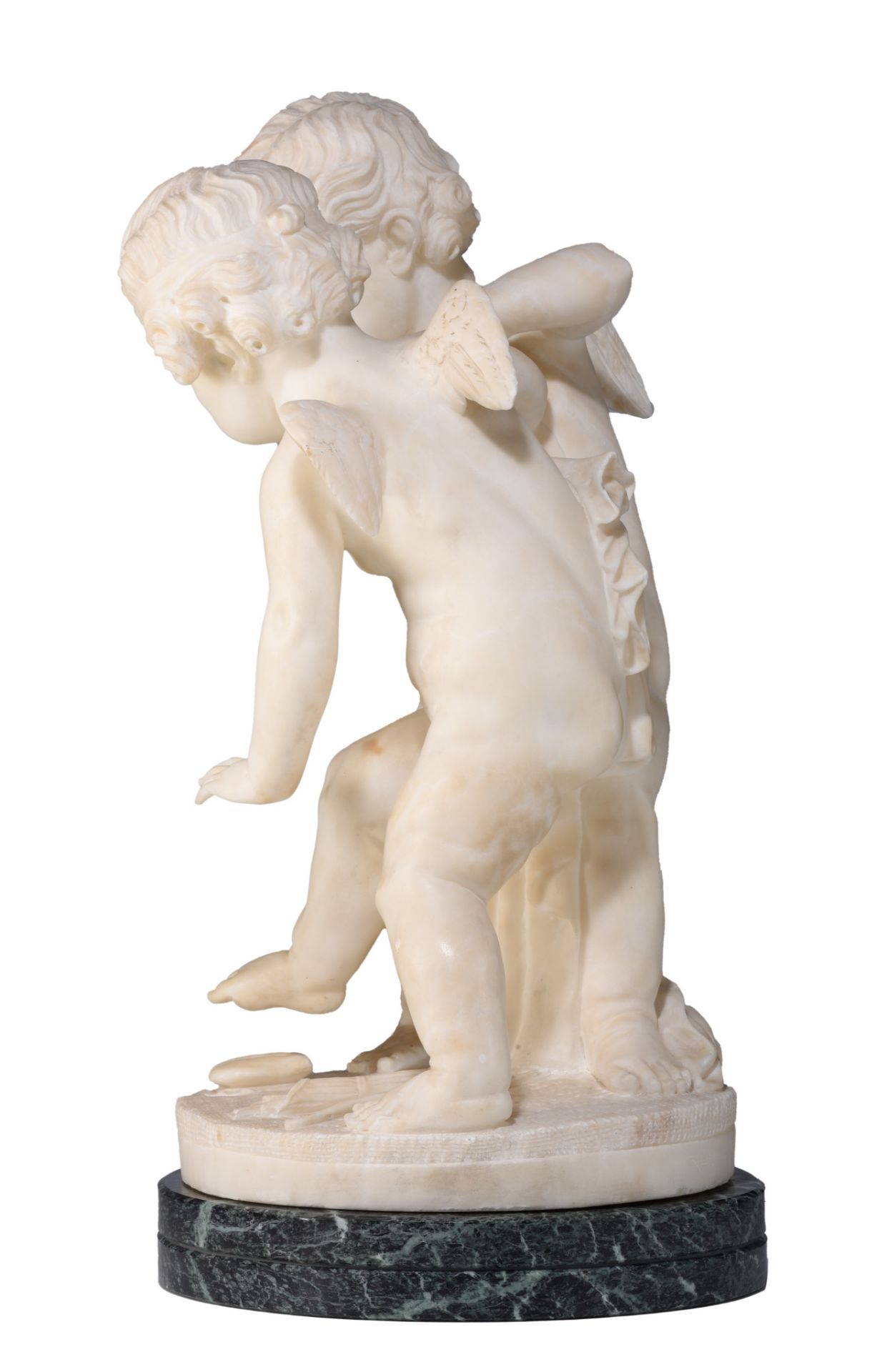 After Etienne Falconet (1716-1791), 'Bataille pour l'amour', alabaster, H 45 cm - Bild 3 aus 11