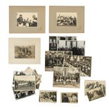 A Collection of blak and white photographs representing the history of Cercle Brugge football team d