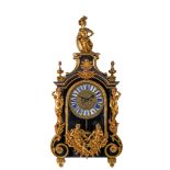 A Napoleon III ebonised wooden 'Pendule Religieuse', with gilt bronze mounts, H 96 cm