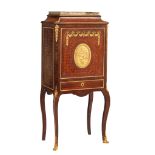 A Neoclassical Napoleon III fall front desk, decorated with parquetry and gilt bronze mounts, H 136