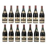 A collection of 14 bottles of CÙtes-du-Rhone, Cuvee de Belleroche, 1967, bottled by Jacques Feys, Br