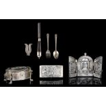 (BIDDING ONLY ON CARLOBONTE.BE) A various collection of silver Judaica