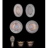 (BIDDING ONLY ON CARLOBONTE.BE) A collection of silver Judaica; added English silver salts and the k