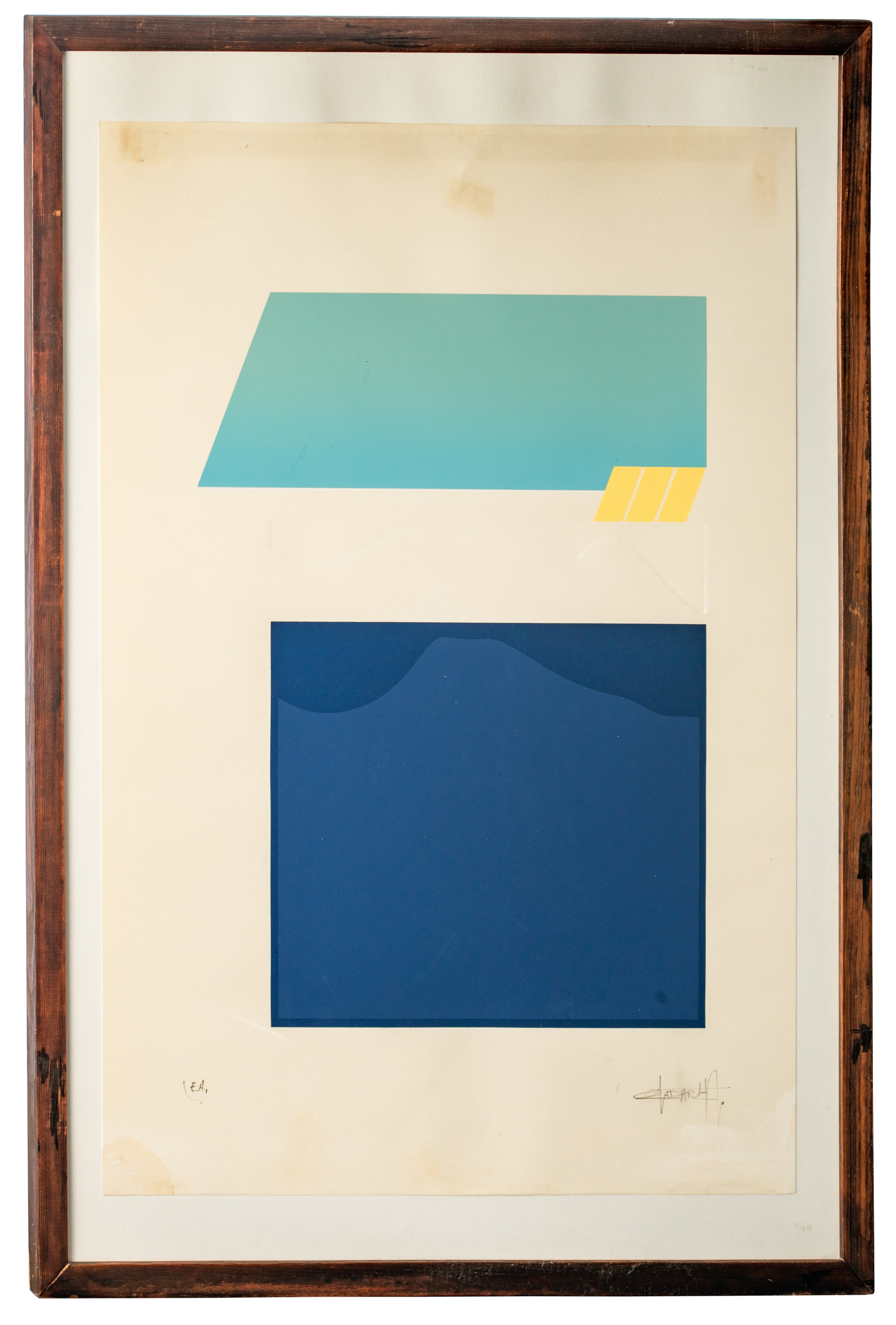 (BIDDING ONLY ON CARLOBONTE.BE) Joe Colombo, abstract geometry, silkscreen on paper, 48 x 63 cm - Image 2 of 5