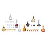 (BIDDING ONLY ON CARLOBONTE.BE) A large collection of various decanters with matching liquor glasses