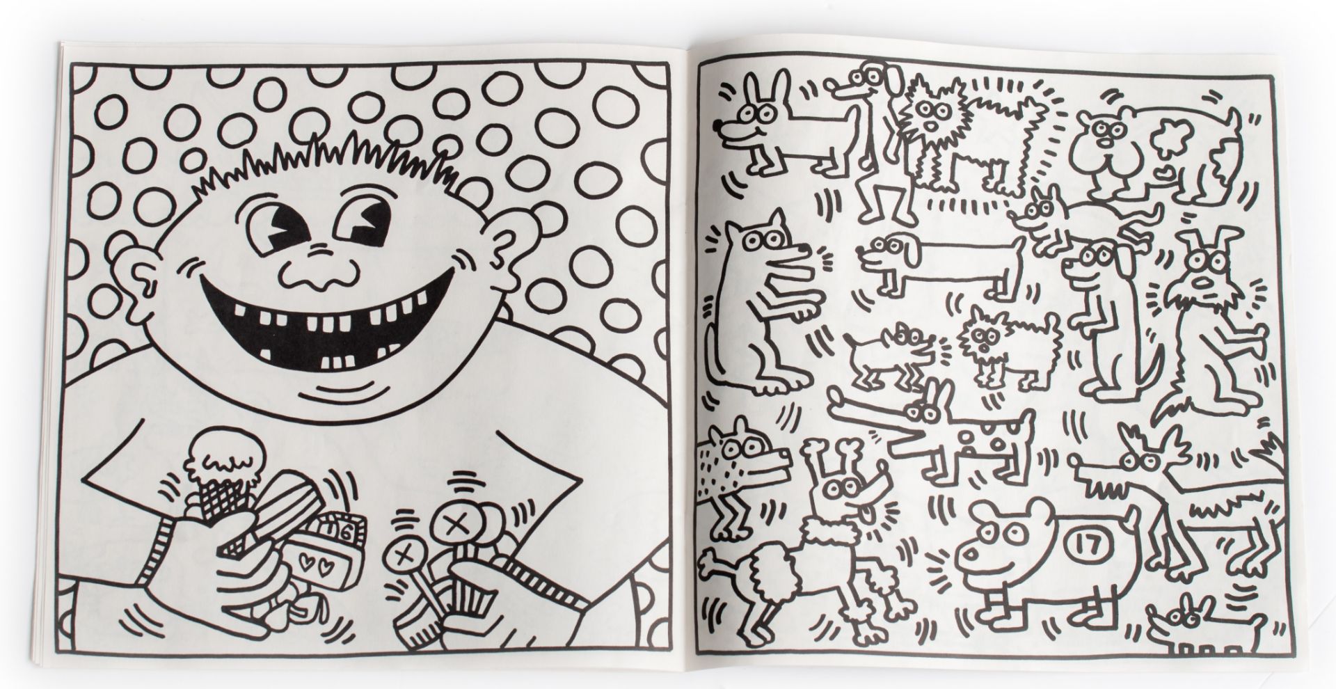 Keith Haring (1958-1990), a heightened offset poster for 'Gallery 121', Antwerp, 1987, 29,5 x 42 cm - Image 17 of 18