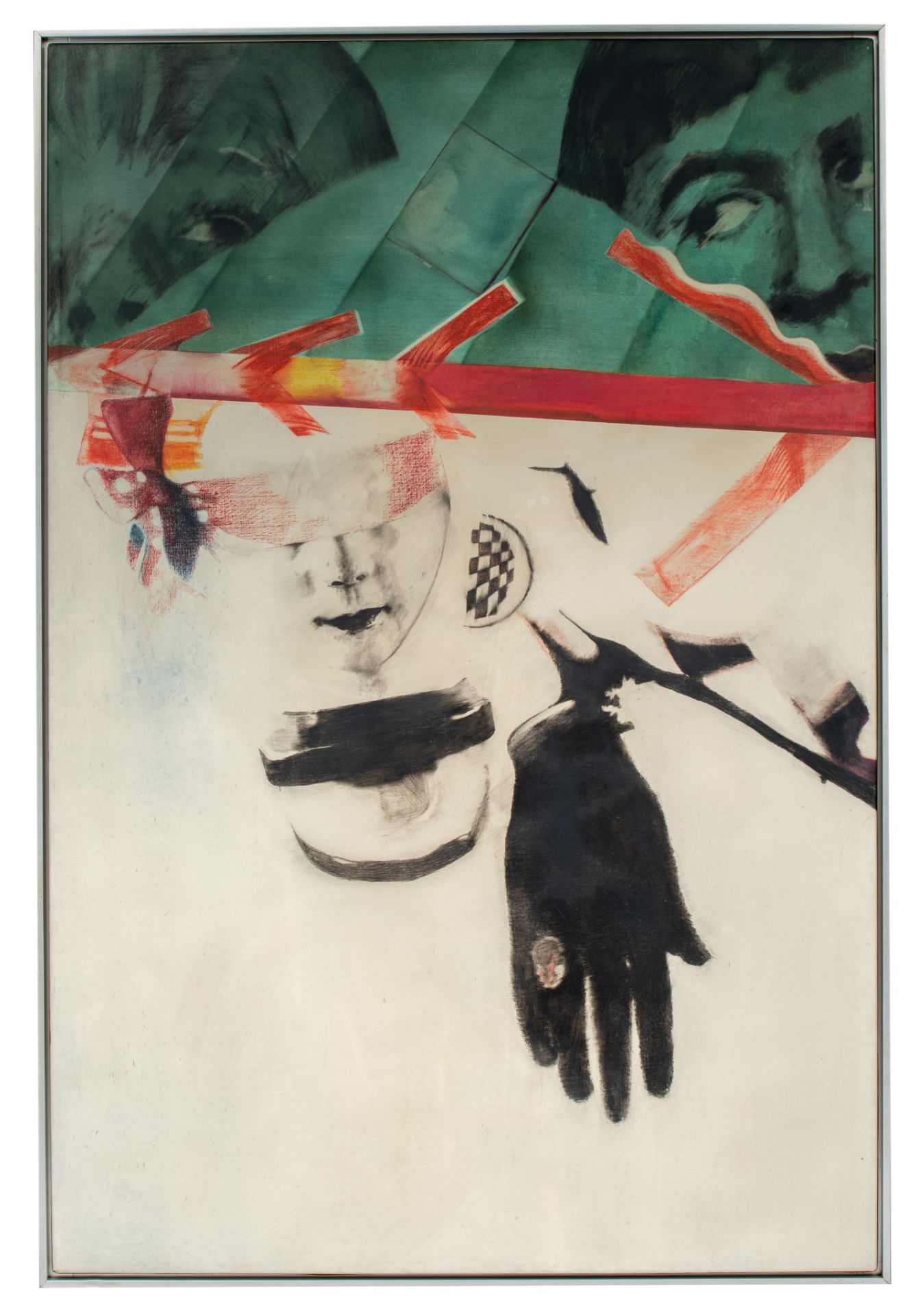 Pol Mara (1920-1998), Colin Maillard, grease pencil and oil on canvas, 1966, 135 x 200 cm - Bild 2 aus 7