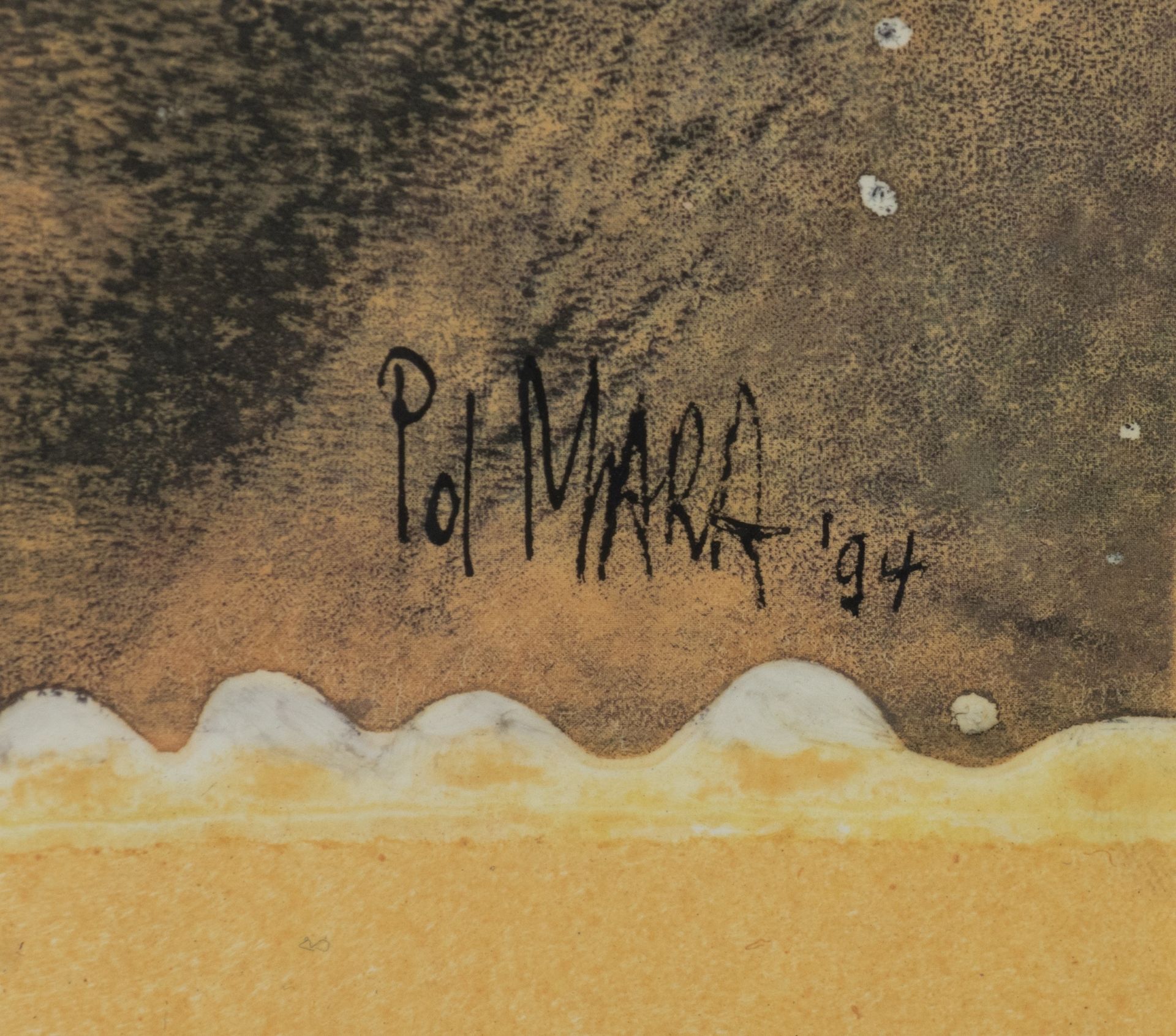 Pol Mara (1920-1998), Room service, mixed media on paper on panel, 1994, 95 x 129 cm - Bild 6 aus 6