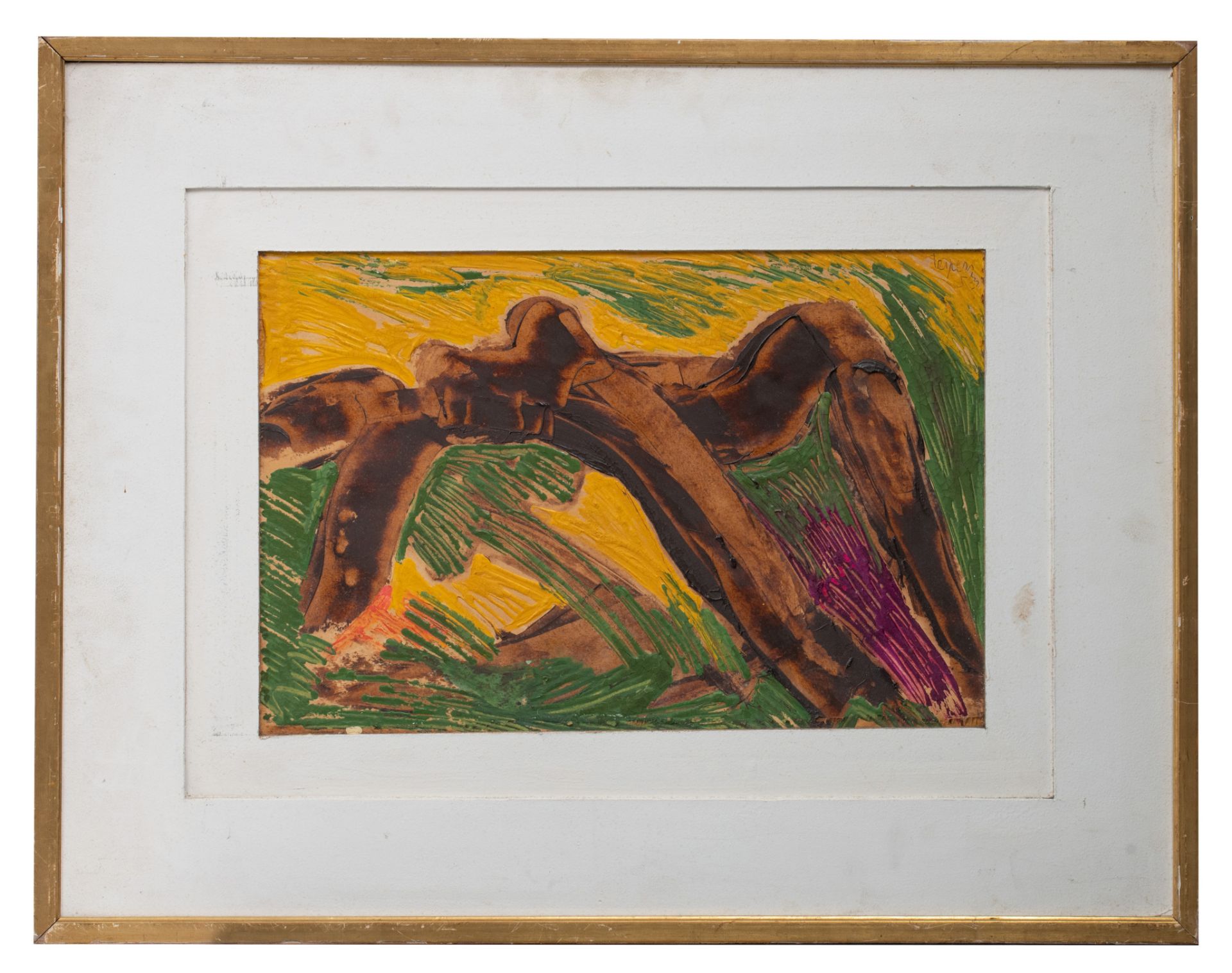 Floris Jespers (1889-1965), reclining nude, 1953, oil on paper, 31 x 46 cm - Image 2 of 6