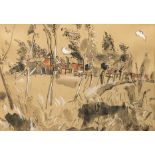 Jan van der Zee (1898-1988), pastoral view, ink, watercolour heightened with gouache on paper, 42 x
