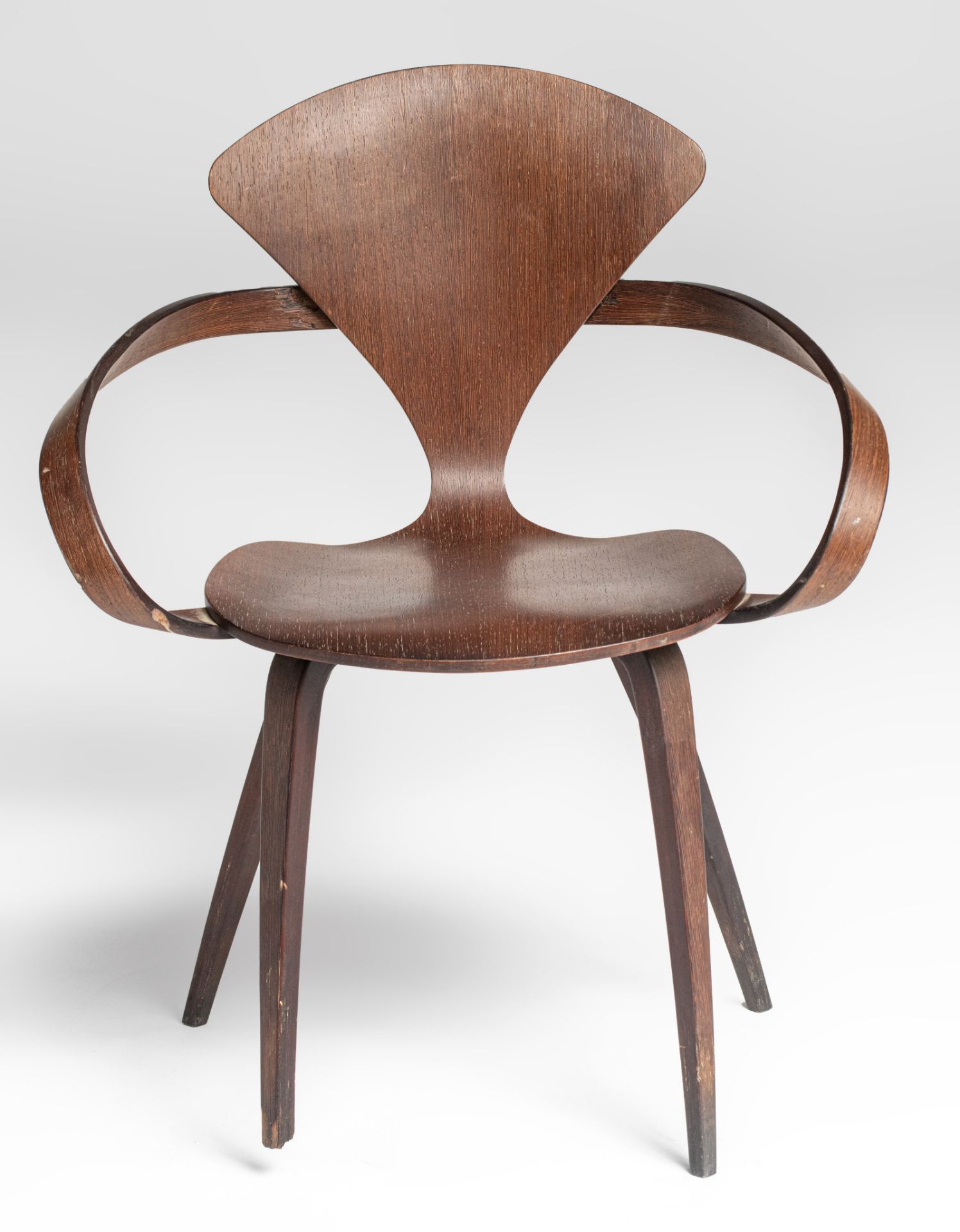 A vintage rosewood Pretzel chair by George Nelson, H 79,5 - W 67 cm - Image 4 of 13