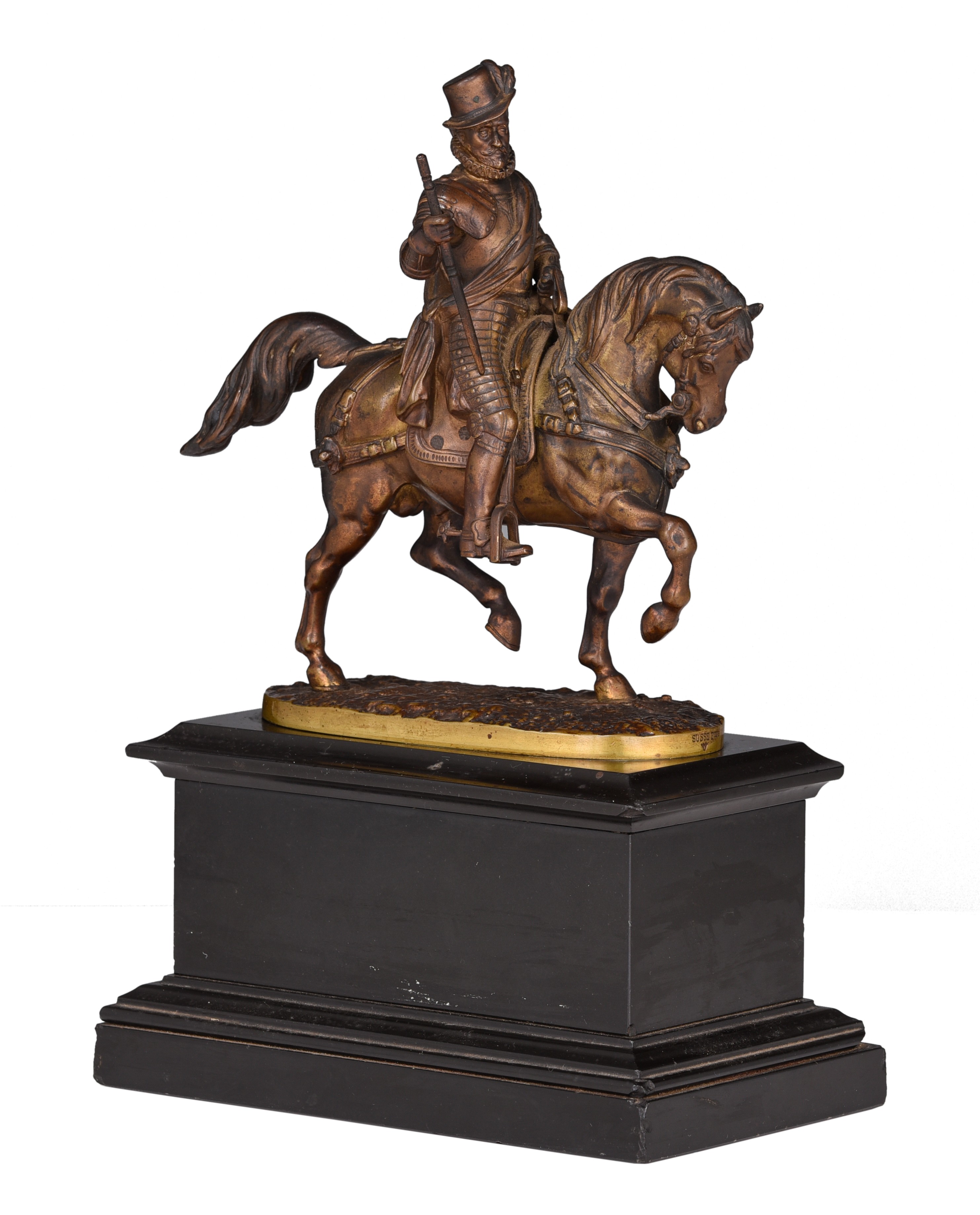 Alfred Emilien de Nieuwerkerke (1811-1892), William I Prince of Orange, patinated bronze, H 25,5 cm