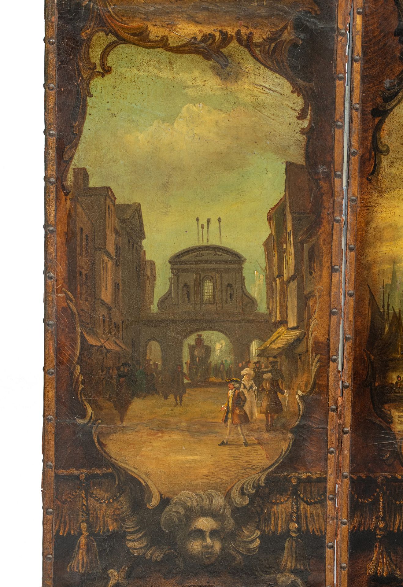 A six-panel screen depicting famous views of London, H 184 - W 6 x 41 cm - Image 15 of 23