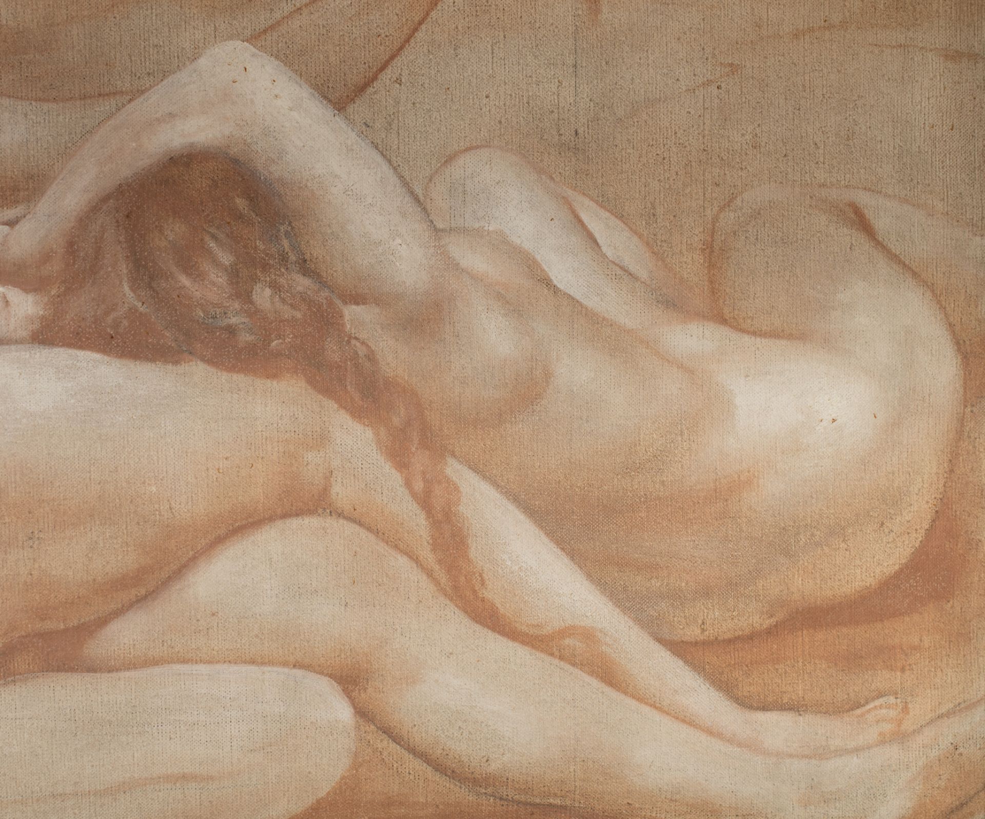 Albert Ciamberlani (1864-1956), two female nudes, oil on canvas, 72 x 92 cm - Image 6 of 6