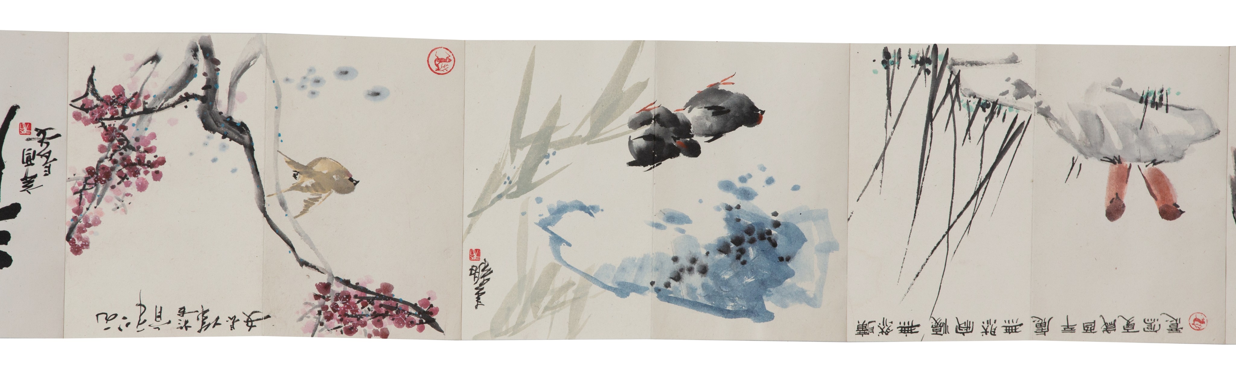 An album of Chinese ink and colour on paper, in the form of an accordion booklet, after various arti - Image 7 of 12