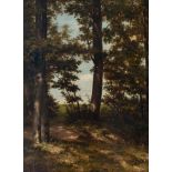 Euphrasine Beernaert (1831-1901), forest view, oil on canvas, 48 x 64 cm