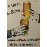 A vintage poster of 'Di Birra In Birra', the '50s, 63 x 93 cm