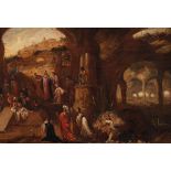 Rombout van Troyen (c. 1605-1650), 'The Raising of Lazarus', 1650, oil on panel, 41 x 60 cm