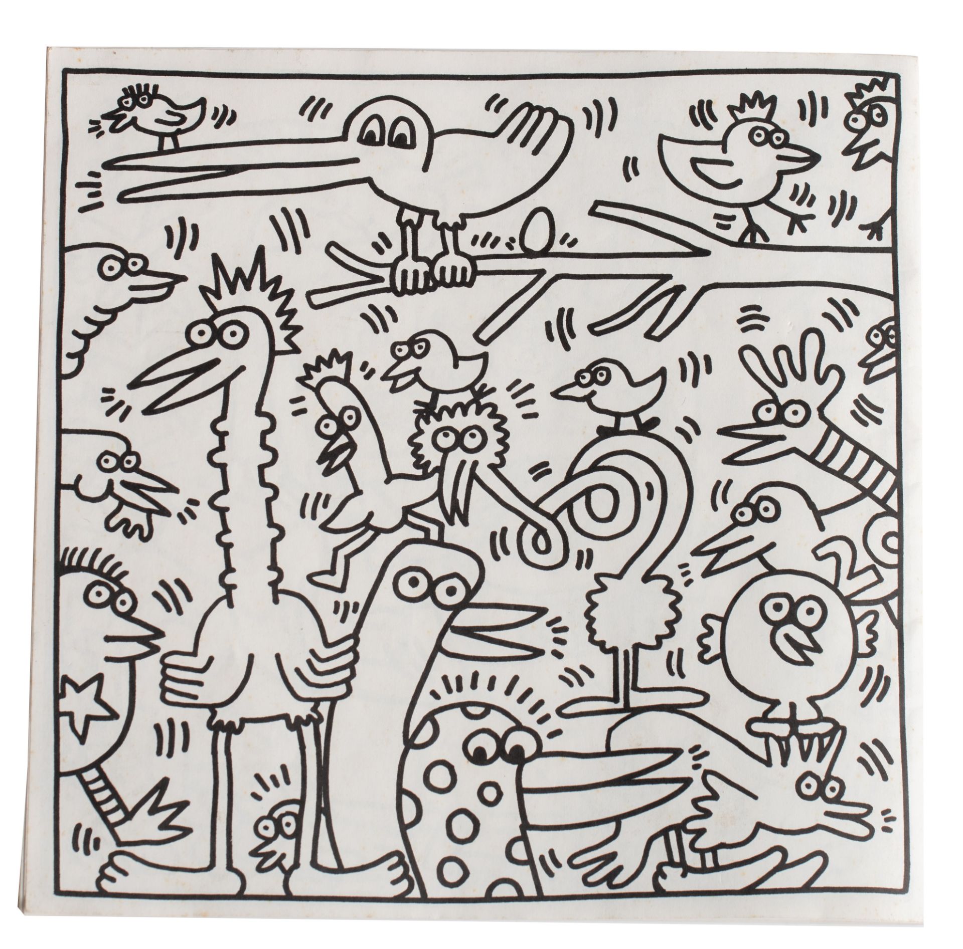 Keith Haring (1958-1990), a heightened offset poster for 'Gallery 121', Antwerp, 1987, 29,5 x 42 cm - Image 18 of 18