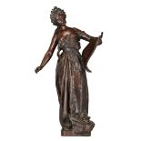 Richard Aurili (1834 - ca. 1914), allegory of the law, electrotyping plaster, H 71,5 cm