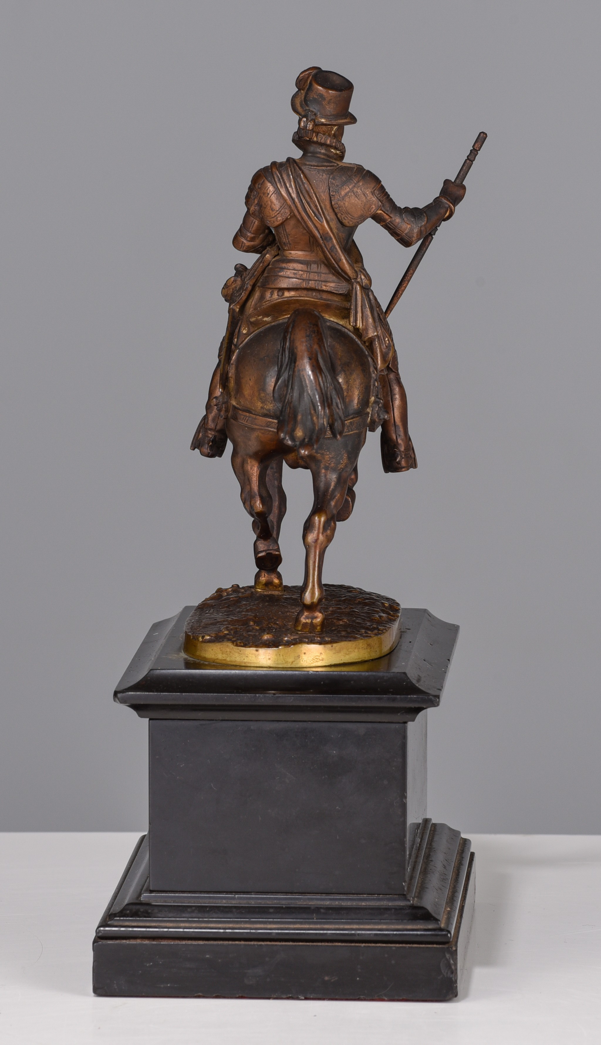 Alfred Emilien de Nieuwerkerke (1811-1892), William I Prince of Orange, patinated bronze, H 25,5 cm - Image 6 of 11