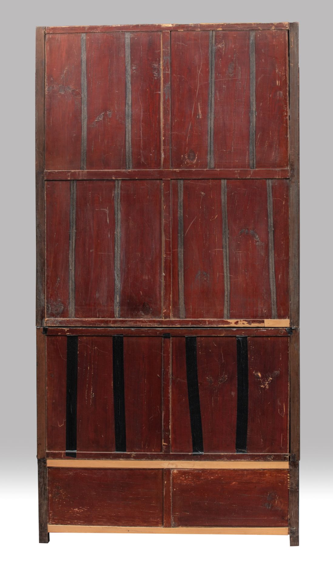 A Chinese hardwood compound cabinet, dingxianggui, Republic period, 118 x 60 cm - H 237 cm - Image 5 of 7