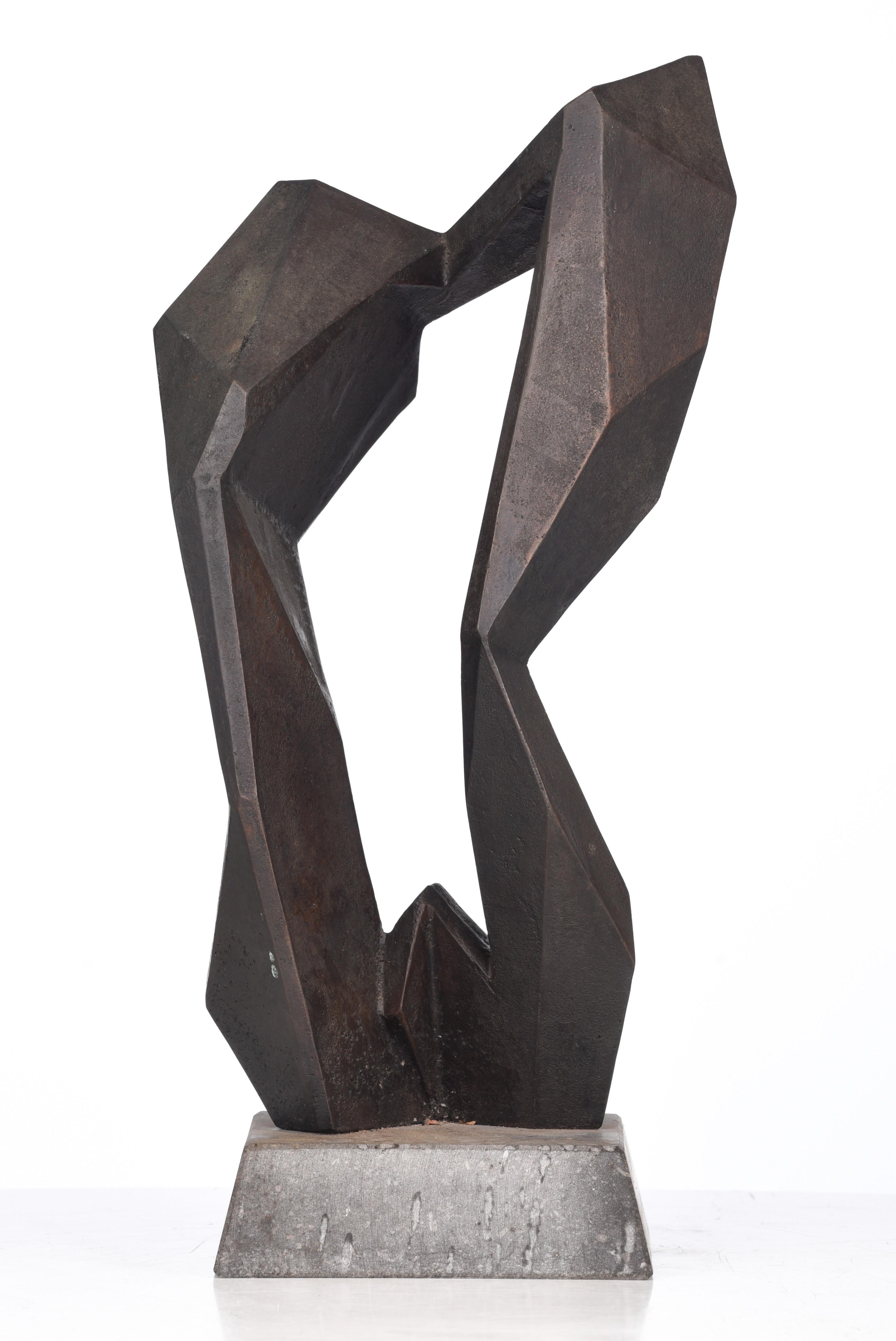 Steffen Christensen (1941), 'River of Dreams', patinated bronze on a Belgian blue stone base, H 39,5 - Image 4 of 8